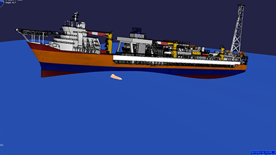 Simulator for fritt-fall livbåter