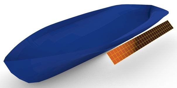 Illustration of boat and wave