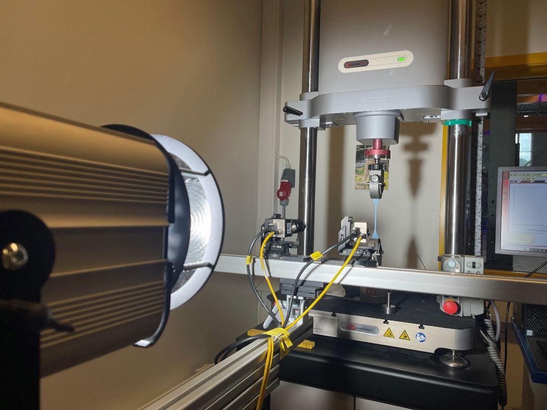 Advanced material test monitored by Digital Image Correlation (DIC